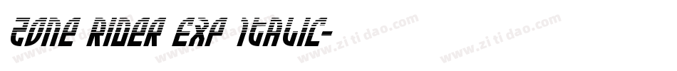 Zone Rider Exp Italic字体转换
